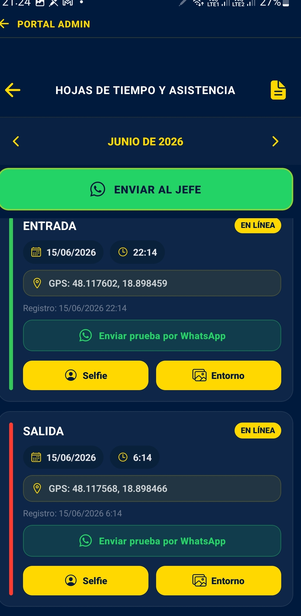 ZORAYA attendance timesheets